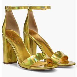 NEW SAM EDELMAN Yaro Ankle Strap Sandal Color: Mimosa Gold
